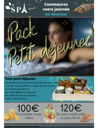 PACK PETIT DEJEUNER - Centre Spa Avenue de Saint Quentin